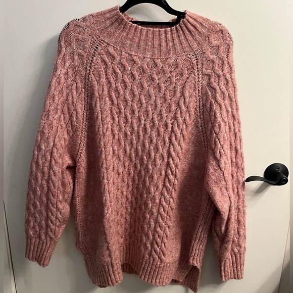 Pink Cable Knit Sweater - Picture 1 of 6